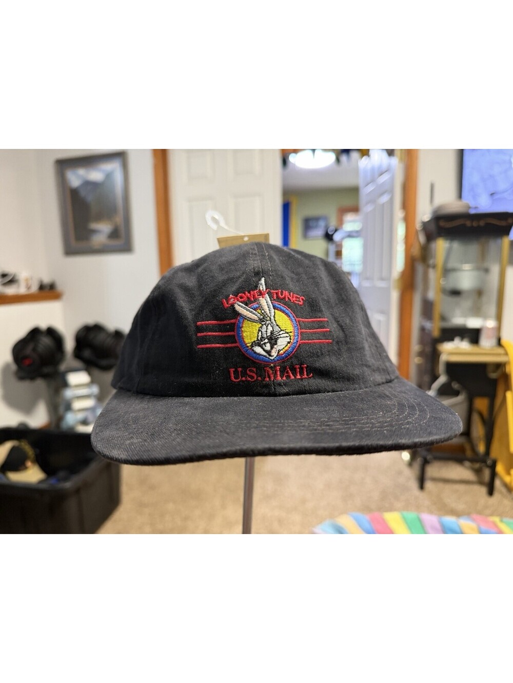 VTG Looney Tunes US Mail Snapback Hat Bugs Bunny Stamp USA